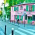 Pink cafe paris